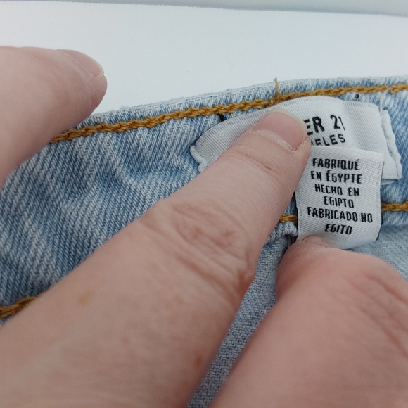 Forever 21 Light Wash Cut-Off Denim Shorts - Picture 3 of 6